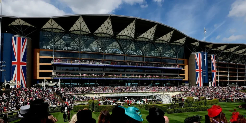 Royal Ascot racecourse grandstand on race day — Primokleen carpet cleaning Ascot