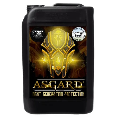 NJØRD Asgard stain protection bottle used by Primokleen for carpet and upholstery treatment