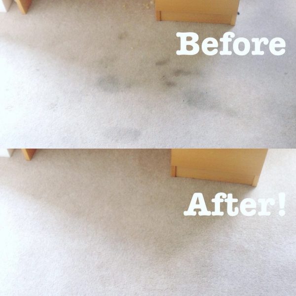 Primokleen cream carpet stain removal before and after in Burnham