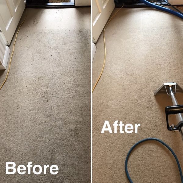 Primokleen hallway carpet cleaning before and after in Bourne End